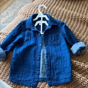 Kids Blue Button-Up Shirt